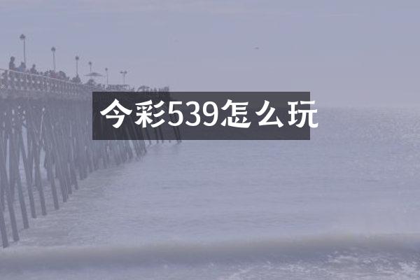 今彩539怎么玩