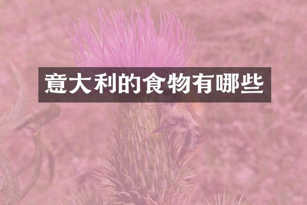 意大利的食物有哪些