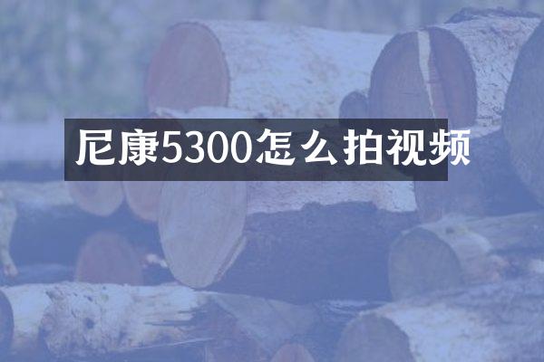 尼康5300怎么拍视频