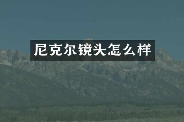 尼克尔镜头怎么样