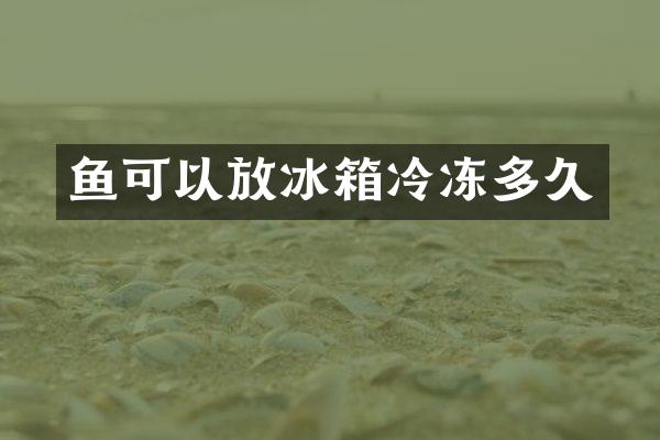 鱼可以放冰箱冷冻多久
