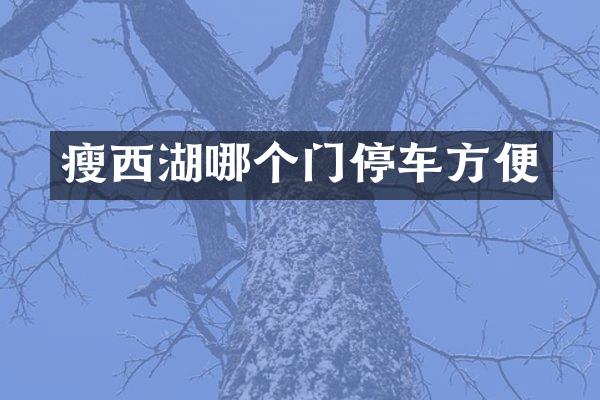 瘦西湖哪个门停车方便