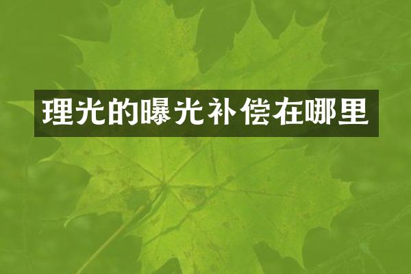 理光的曝光补偿在哪里