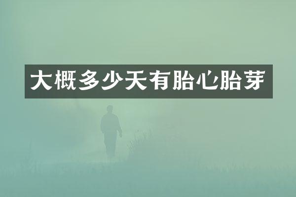 大概多少天有胎心胎芽