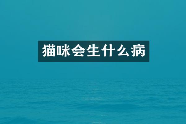 猫咪会生什么病