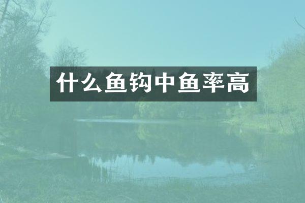 什么鱼钩中鱼率高
