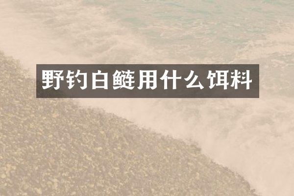 野钓白鲢用什么饵料