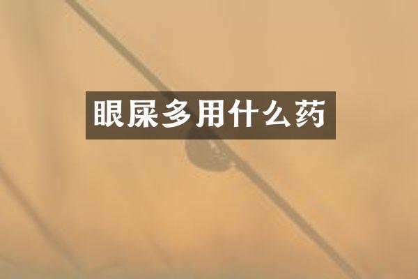 眼屎多用什么药