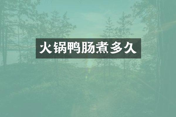 火锅鸭肠煮多久