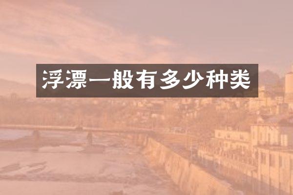 浮漂一般有多少种类