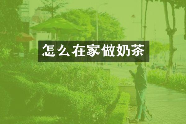怎么在家做奶茶