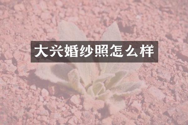 大兴婚纱照怎么样