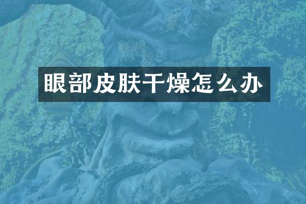 眼部皮肤干燥怎么办