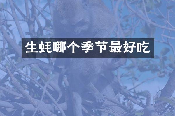 生蚝哪个季节最好吃