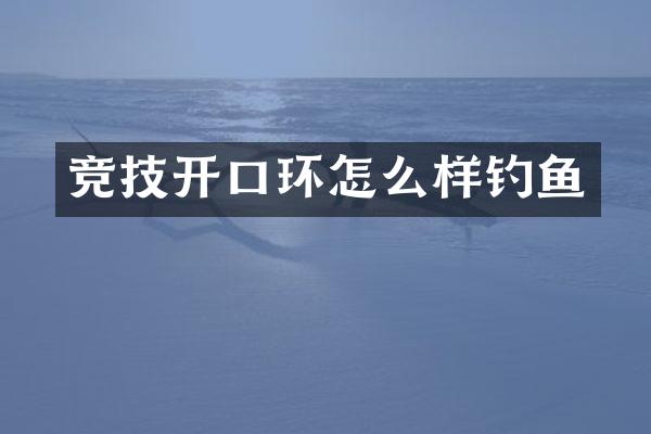 竞技开口环怎么样钓鱼