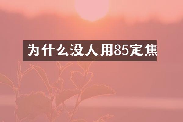 为什么没人用85定焦