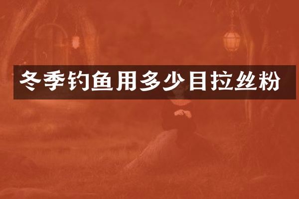 冬季钓鱼用多少目拉丝粉