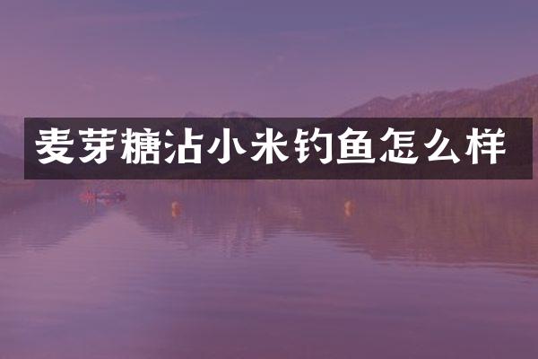 麦芽糖沾小米钓鱼怎么样