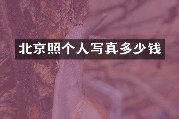 北京照个人写真多少钱