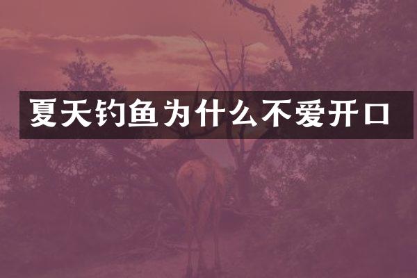夏天钓鱼为什么不爱开口