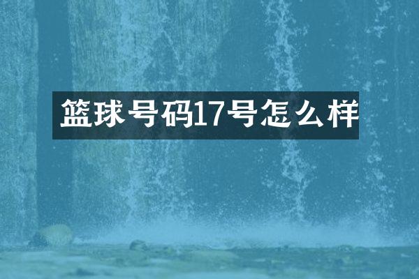 篮球号码17号怎么样