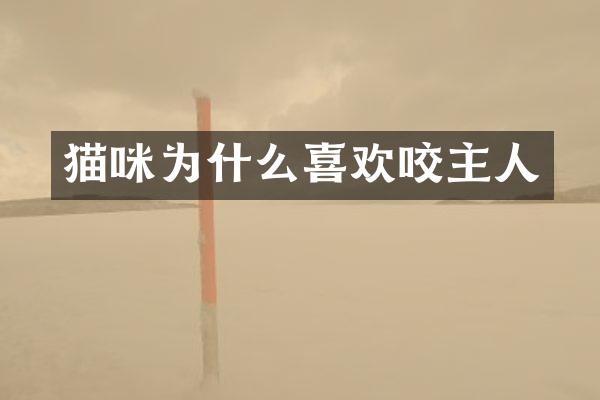 猫咪为什么喜欢咬主人