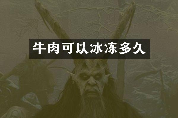 牛肉可以冰冻多久