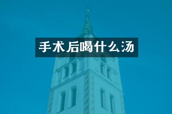 手术后喝什么汤