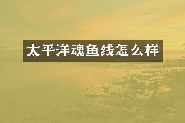 太平洋魂鱼线怎么样