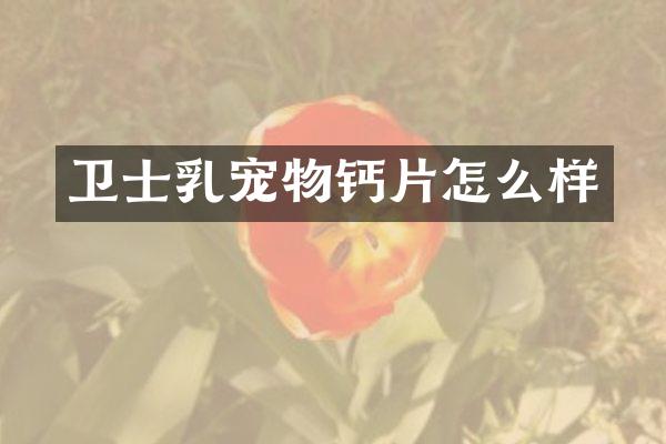 卫士乳宠物钙片怎么样