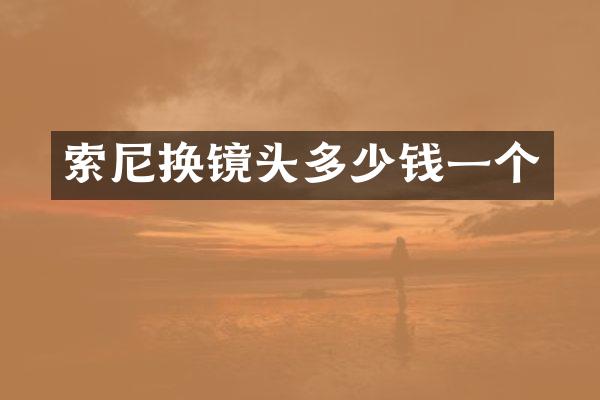 索尼换镜头多少钱一个