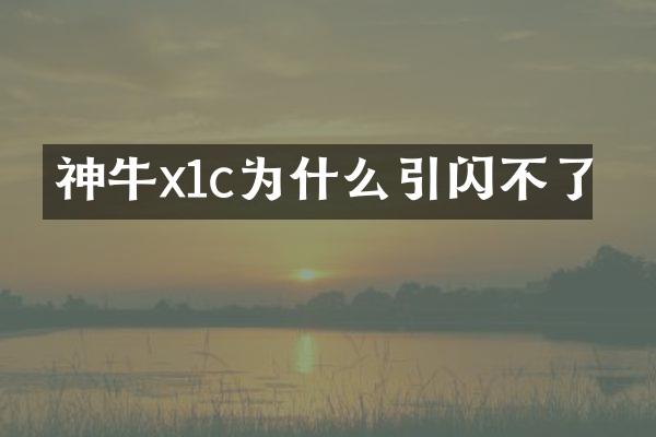 神牛x1c为什么引闪不了
