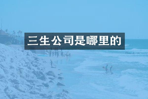三生公司是哪里的