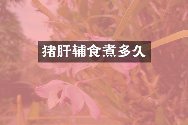 猪肝辅食煮多久