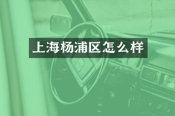 上海杨浦区怎么样