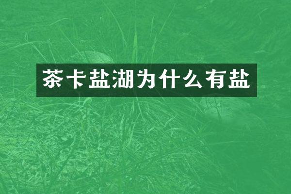 茶卡盐湖为什么有盐
