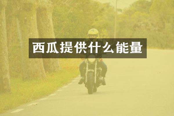 西瓜提供什么能量