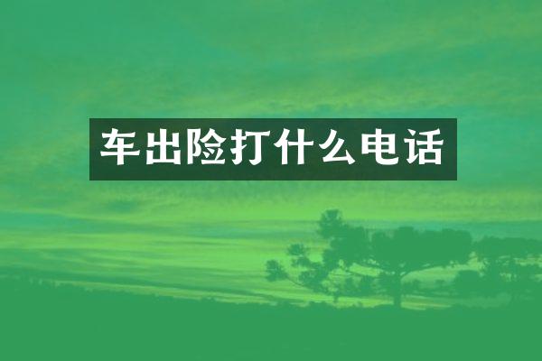 车出险打什么电话