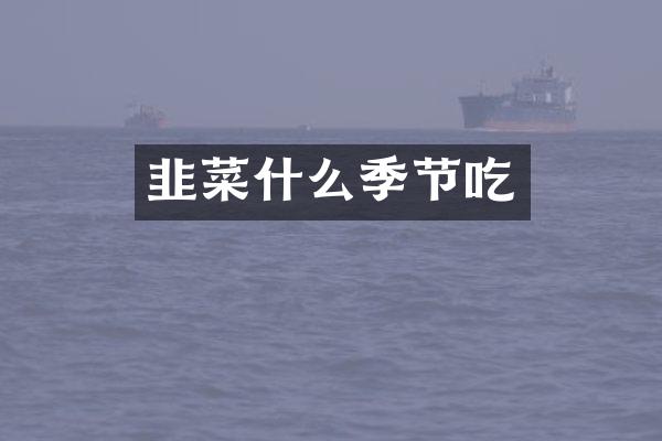 韭菜什么季节吃