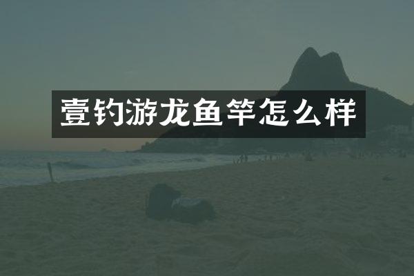 壹钓游龙鱼竿怎么样