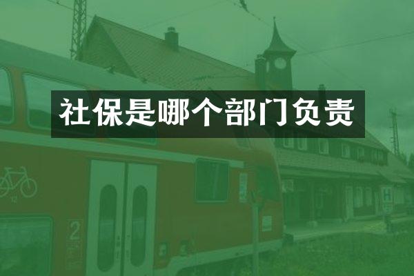 社保是哪个部门负责