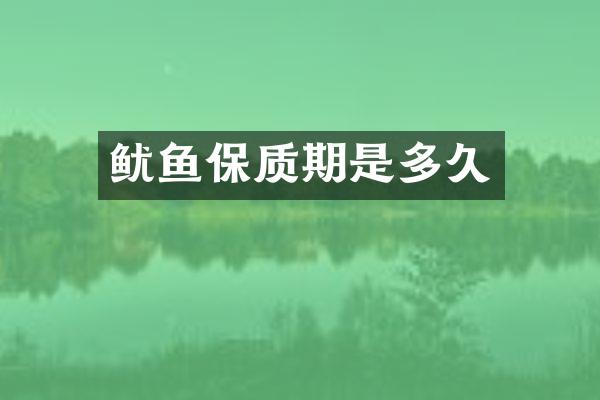 鱿鱼保质期是多久
