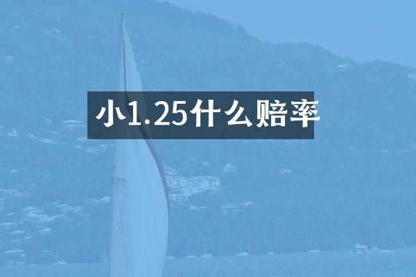 小1.25什么赔率