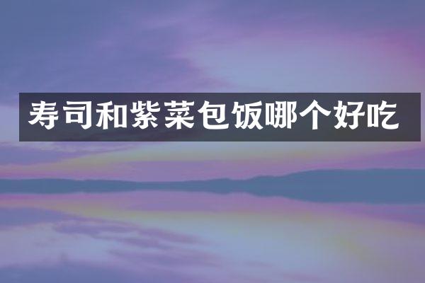 寿司和紫菜包饭哪个好吃