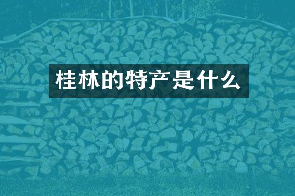 桂林的特产是什么