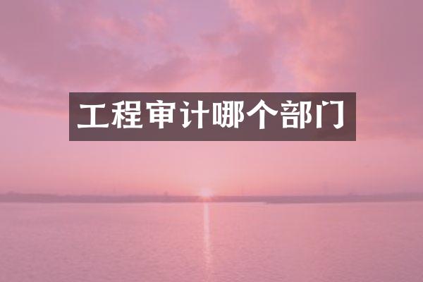 工程审计哪个部门