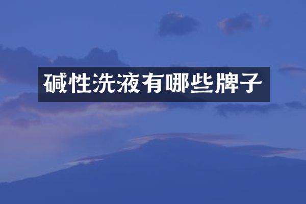 碱性洗液有哪些牌子