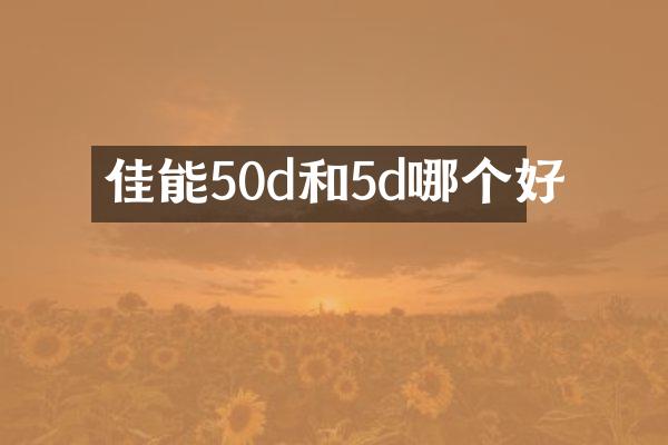 佳能50d和5d哪个好
