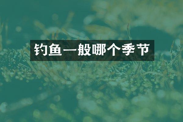 钓鱼一般哪个季节