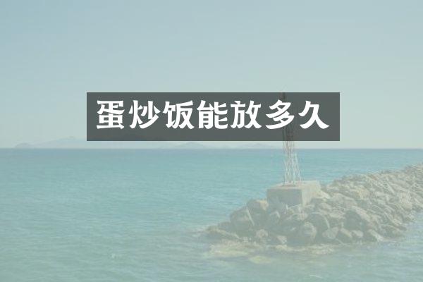 蛋炒饭能放多久